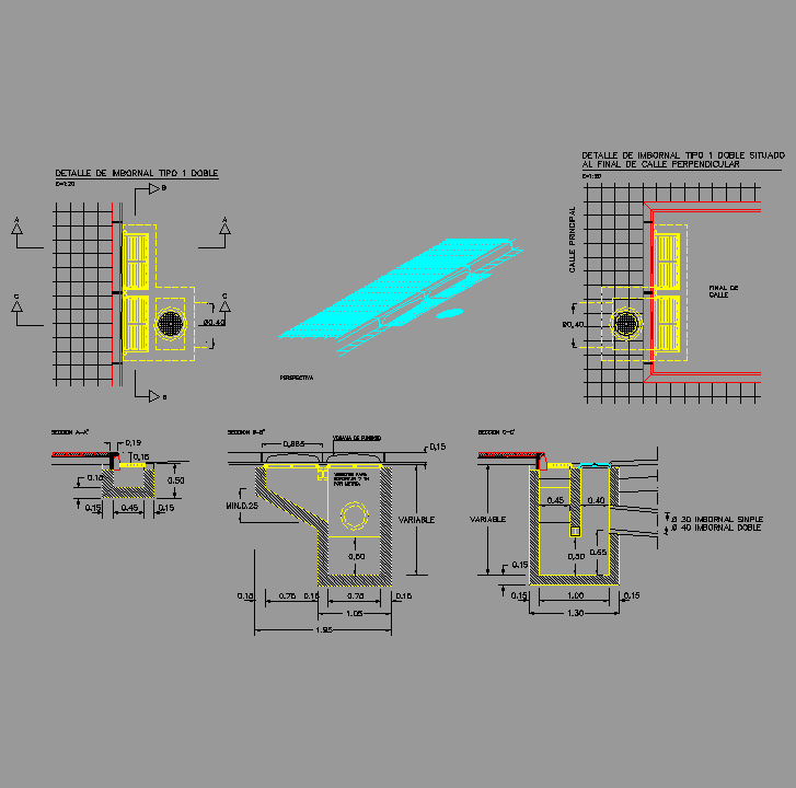Bloque Autocad Detalle de imbornal